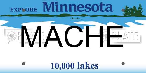 MACHE Minnesota License Plate