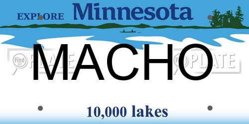 MACHO Minnesota License Plate