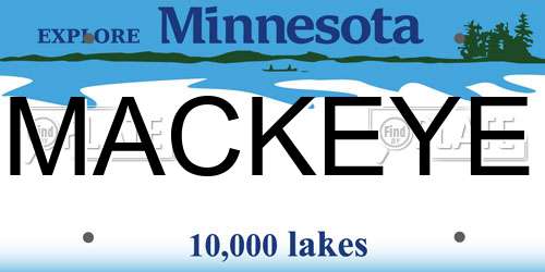MACKEYE Minnesota License Plate