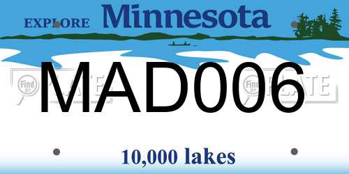 MAD006 Minnesota License Plate