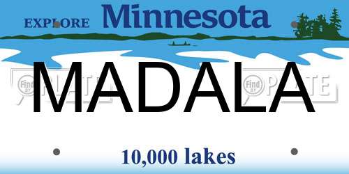MADALA Minnesota License Plate