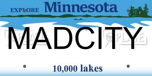 MADCITY Minnesota License Plate