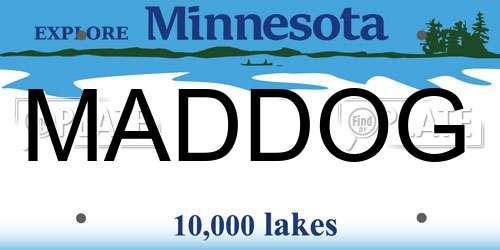 MADDOG Minnesota License Plate