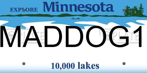 MADDOG1 Minnesota License Plate