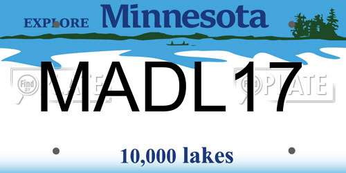 MADL17 Minnesota License Plate