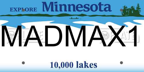 MADMAX1 Minnesota License Plate