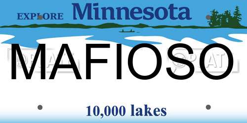 MAFIOSO Minnesota License Plate