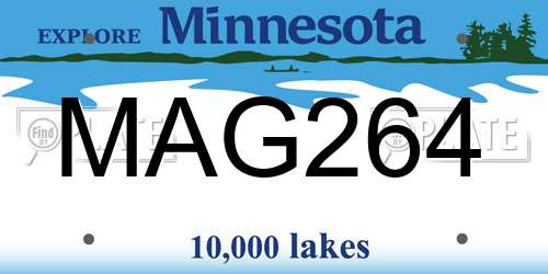 MAG264 Minnesota License Plate