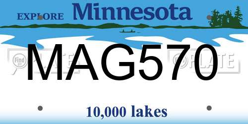 MAG570 Minnesota License Plate