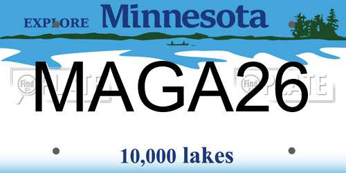 MAGA26 Minnesota License Plate