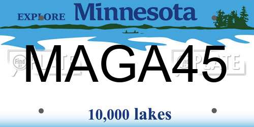 MAGA45 Minnesota License Plate
