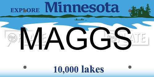 MAGGS Minnesota License Plate