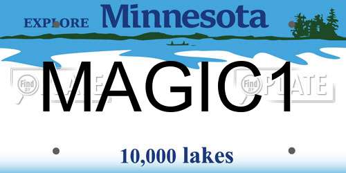 MAGIC1 Minnesota License Plate