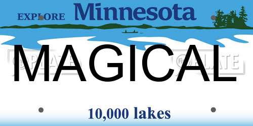 MAGICAL Minnesota License Plate