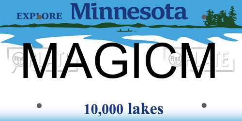 MAGICM Minnesota License Plate
