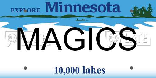 MAGICS Minnesota License Plate