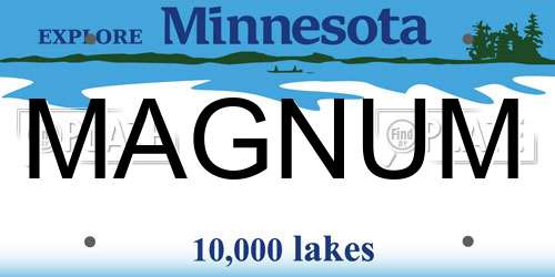 MAGNUM Minnesota License Plate