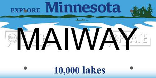 MAIWAY Minnesota License Plate
