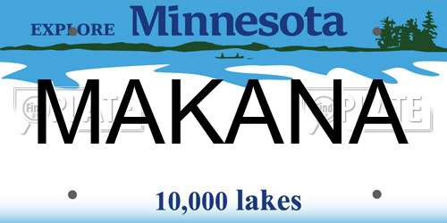 MAKANA Minnesota License Plate