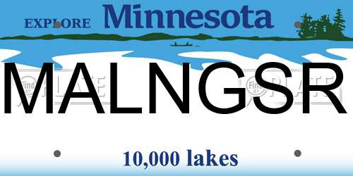MALNGSR Minnesota License Plate
