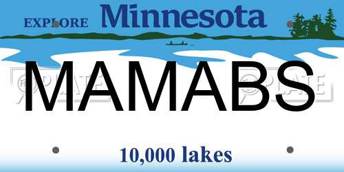 MAMABS Minnesota License Plate