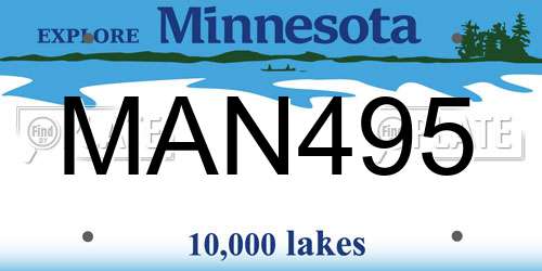 MAN495 Minnesota License Plate