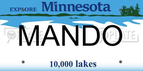 MANDO Minnesota License Plate