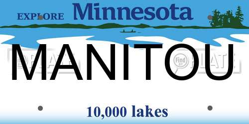 MANITOU Minnesota License Plate