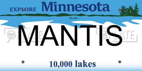 MANTIS Minnesota License Plate