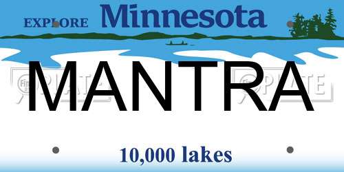 MANTRA Minnesota License Plate