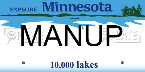 MANUP Minnesota License Plate