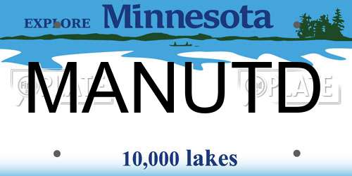 MANUTD Minnesota License Plate
