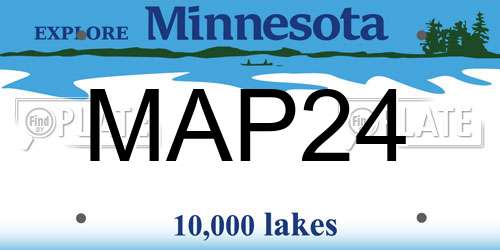 MAP24 Minnesota License Plate