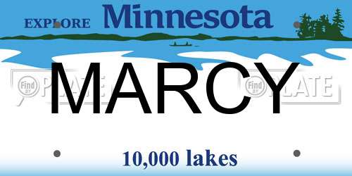 MARCY Minnesota License Plate