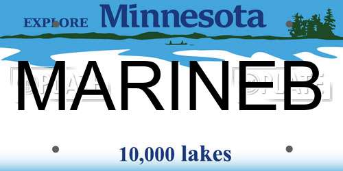 MARINEB Minnesota License Plate