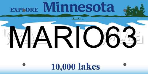 MARIO63 Minnesota License Plate
