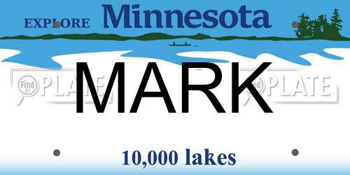 MARK Minnesota License Plate