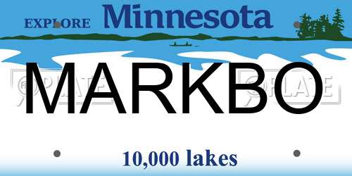 MARKBO Minnesota License Plate