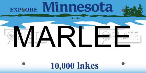 MARLEE Minnesota License Plate