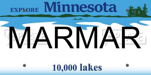 MARMAR Minnesota License Plate