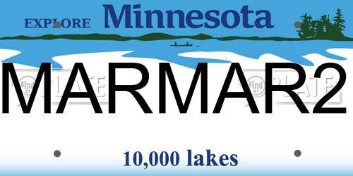 MARMAR2 Minnesota License Plate