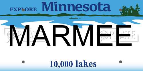 MARMEE Minnesota License Plate
