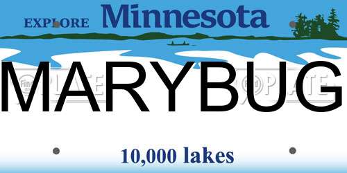 MARYBUG Minnesota License Plate