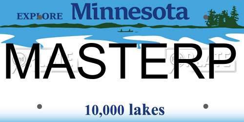 MASTERP Minnesota License Plate