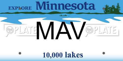 MAV Minnesota License Plate