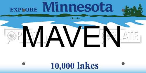 MAVEN Minnesota License Plate