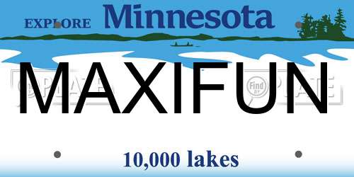 MAXIFUN Minnesota License Plate