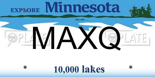 MAXQ Minnesota License Plate
