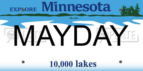MAYDAY Minnesota License Plate