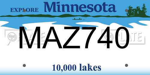 MAZ740 Minnesota License Plate